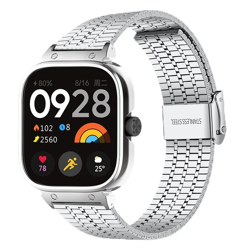 Stainless Steel Watchband for Redmi Watch 4 Wristband for redmi watch 4 Bracelets+Cover redmiwatch 4 Metal Strap Case Protector
Stainless Steel Watchband for Redmi Watch 4 Wristband for redmi watch 4 Bracelets+Cover redmiwatch 4 Metal Strap Case Protector