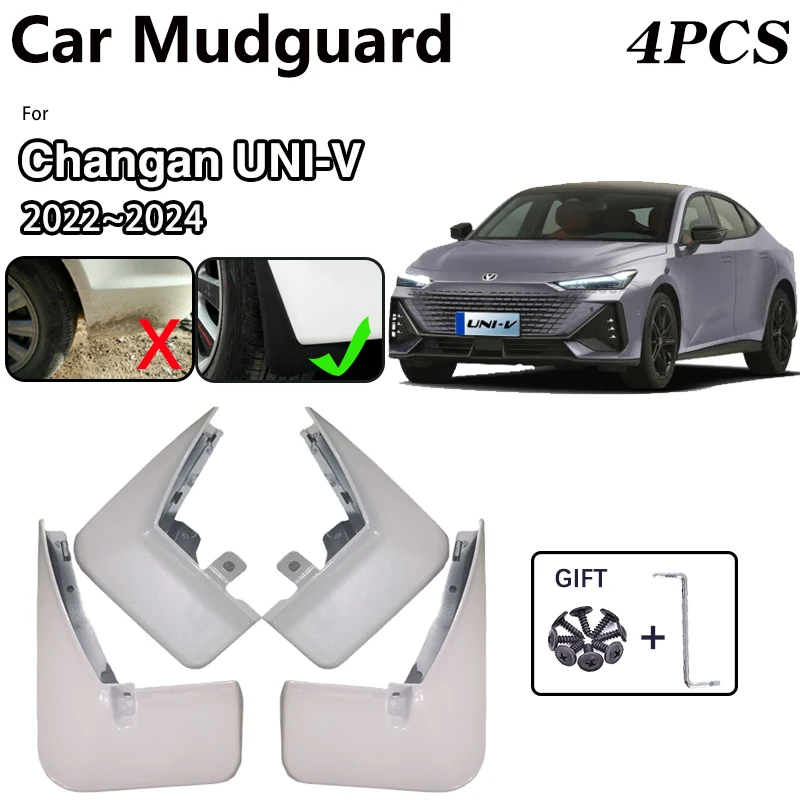 

Car Wheel Fender For Changan UNI-V Accessories 2022~2024 UNIV UNI V Baking Paint MudFlaps Front Mudguards Mud Guard Splash Flaps
