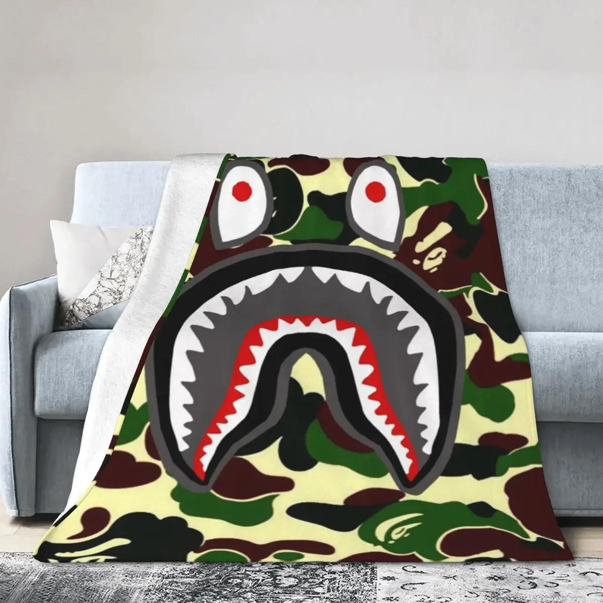 Shark Camo Camouflage Blankets Soft Warm Flannel Throw Blanket Plush for Bed Living room Picnic Travel Home Sofa
Shark Camo Camouflage Blankets Soft Warm Flannel Throw Blanket Plush for Bed Living room Picnic Travel Home Sofa