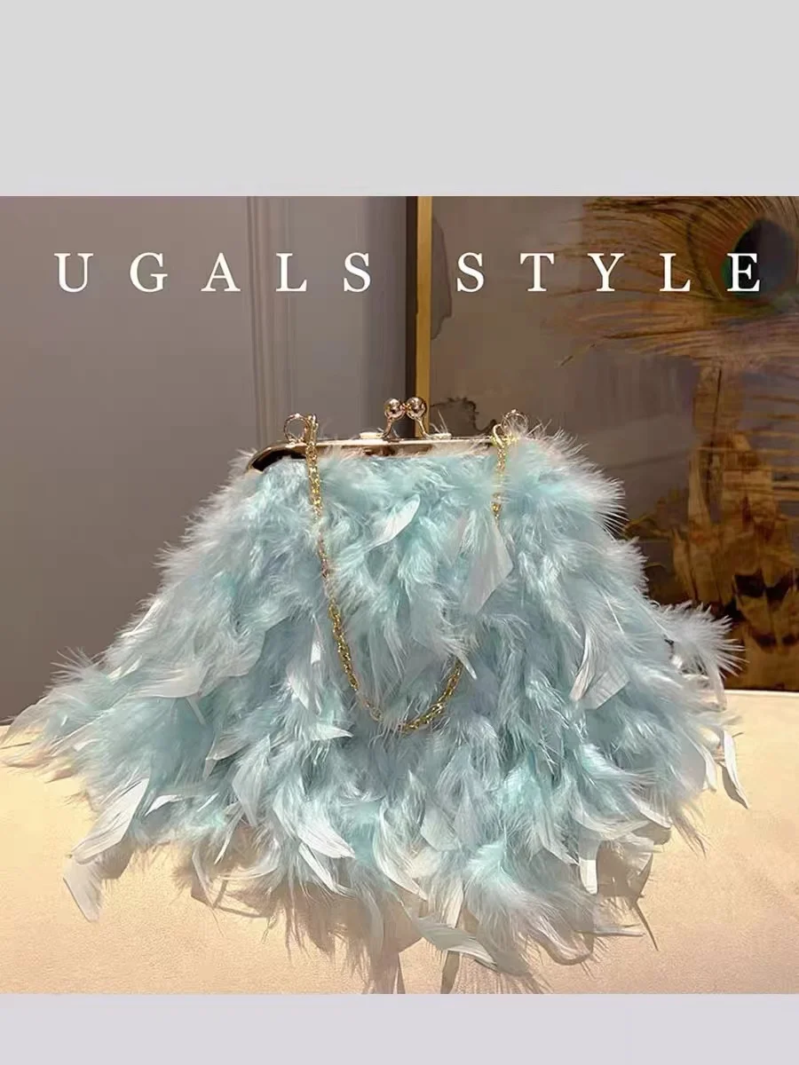 Autumn Luxury Designer Ostrich Hair Evening Bag Women Fashion Handbag Wedding Party Clutch Purse Female Shoulder Crossbody Bag
Autumn Luxury Designer Ostrich Hair Evening Bag Women Fashion Handbag Wedding Party Clutch Purse Female Shoulder Crossbody Bag