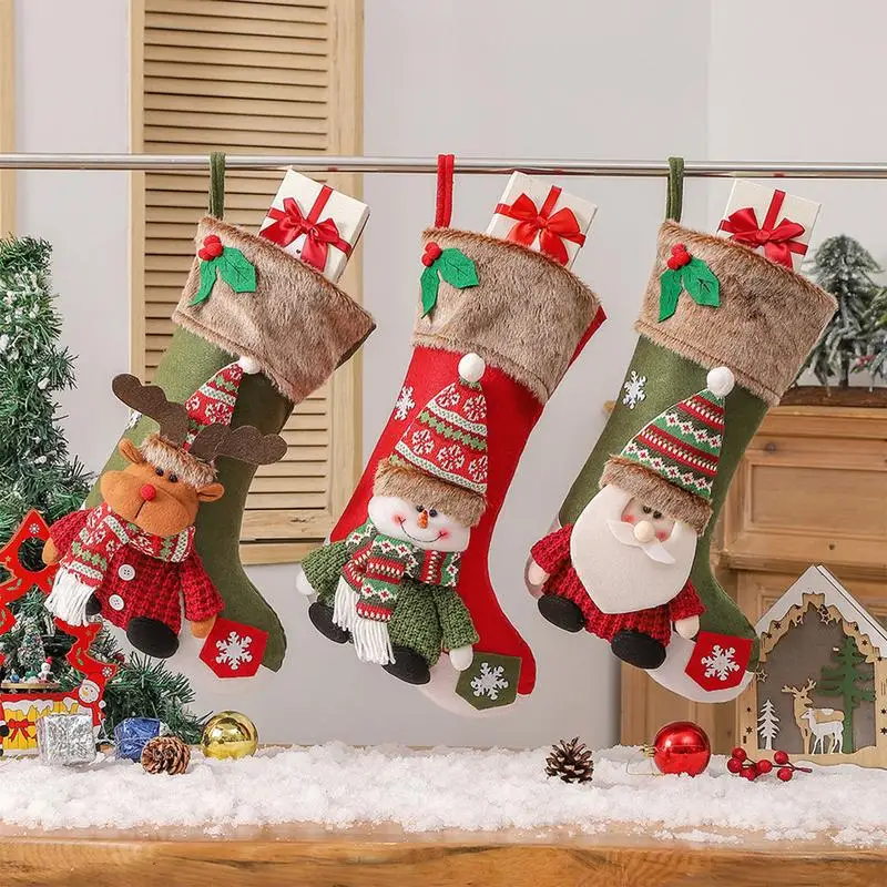 

Подвеска в виде снеговика, сумки в виде Санта-Клауса, снеговика, лося, медведя, рождественской елки, оленей, куклы, рождественские подвесные украшения