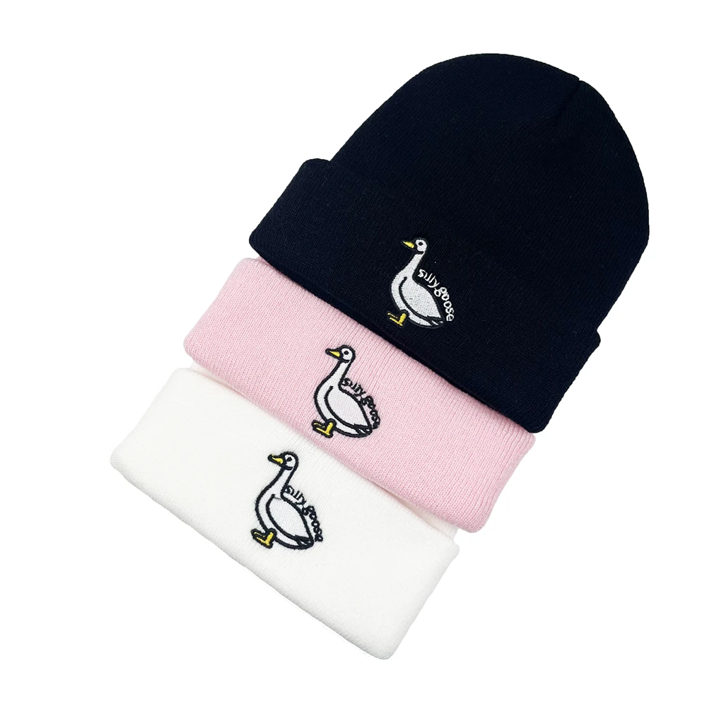 Autumn Winter Outdoor Silly Goose Embroidery Knitted Hat Funny Beanie Bonnet Hip Hop Cap For Men Women
Autumn Winter Outdoor Silly Goose Embroidery Knitted Hat Funny Beanie Bonnet Hip Hop Cap For Men Women