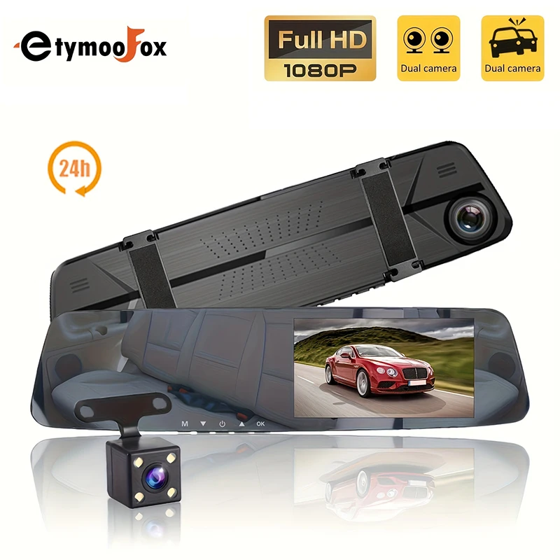 

Dash Cam Rear View Mirror Camera HD 1080P Dual Lens Video Black Box Car DVR Dash Camera Loop Recording car accessories