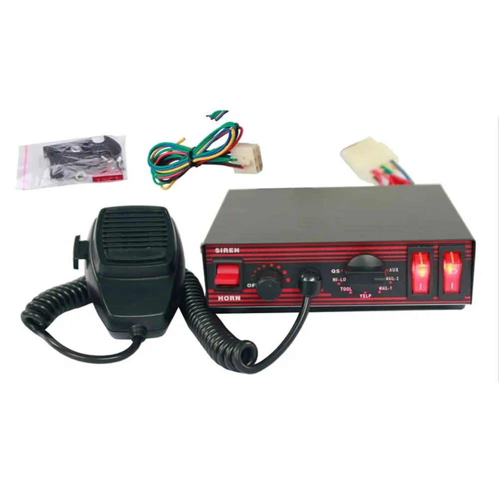 

CJB-200E 100W Police siren amplifier 6 warning sounds Police Ambulance fire truck Emergency alarm with microphone(without horn)