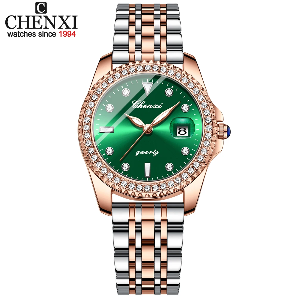 

CHENXI Classic Women Rose Gold Watches Dress Top Brand Luxury Ladies Quartz Waterproof Stainless Steel Wristwatch Girl Clock