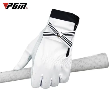Luvas de Golfe TTYGJ Femininas: A Combinação Perfeita de Conforto e Desempenho 12 1 Pair of PGM Golf Gloves Women Left Right Hand Sheepskin Breathable Palm Ladies Velcro Anti-Slip Sport Gloves