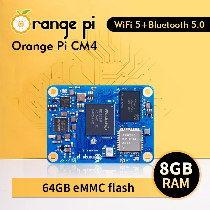 Оранжевый Pi CM4 8 ГБ ОЗУ 64 Гб EMMC DDR4 Rockchip RK3566 Orange Pi, компьютерный модуль 4 Wi-Fi Bluetooth BLE Orangepi CM4, основная плата
Оранжевый Pi CM4 8 ГБ ОЗУ 64 Гб EMMC DDR4 Rockchip RK3566 Orange Pi, компьютерный модуль 4 Wi-Fi Bluetooth BLE Orangepi CM4, основная плата