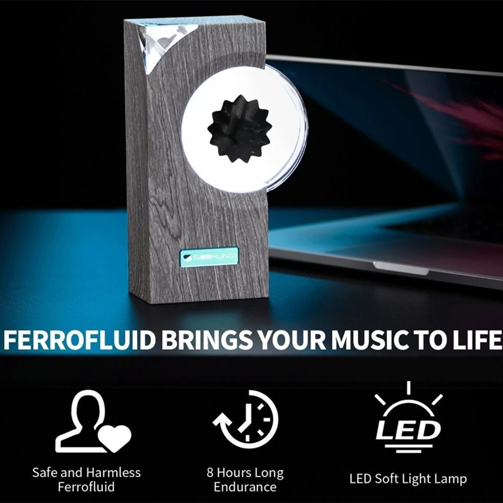 Black Technology Venom Rhythm Light Wooden Magnetic Fluid Bluetooth Audio Companion Desktop Music Pickup Decompression Toy Gift
Black Technology Venom Rhythm Light Wooden Magnetic Fluid Bluetooth Audio Companion Desktop Music Pickup Decompression Toy Gift
