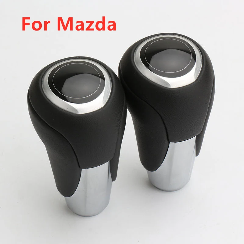 

New Leather Gear Shift Knob for Mazda 3 5 8 MX-5 CX-5 CX-7 CX-9 Car Automatic Transmission Gearbox Handles Hanlball Accessories