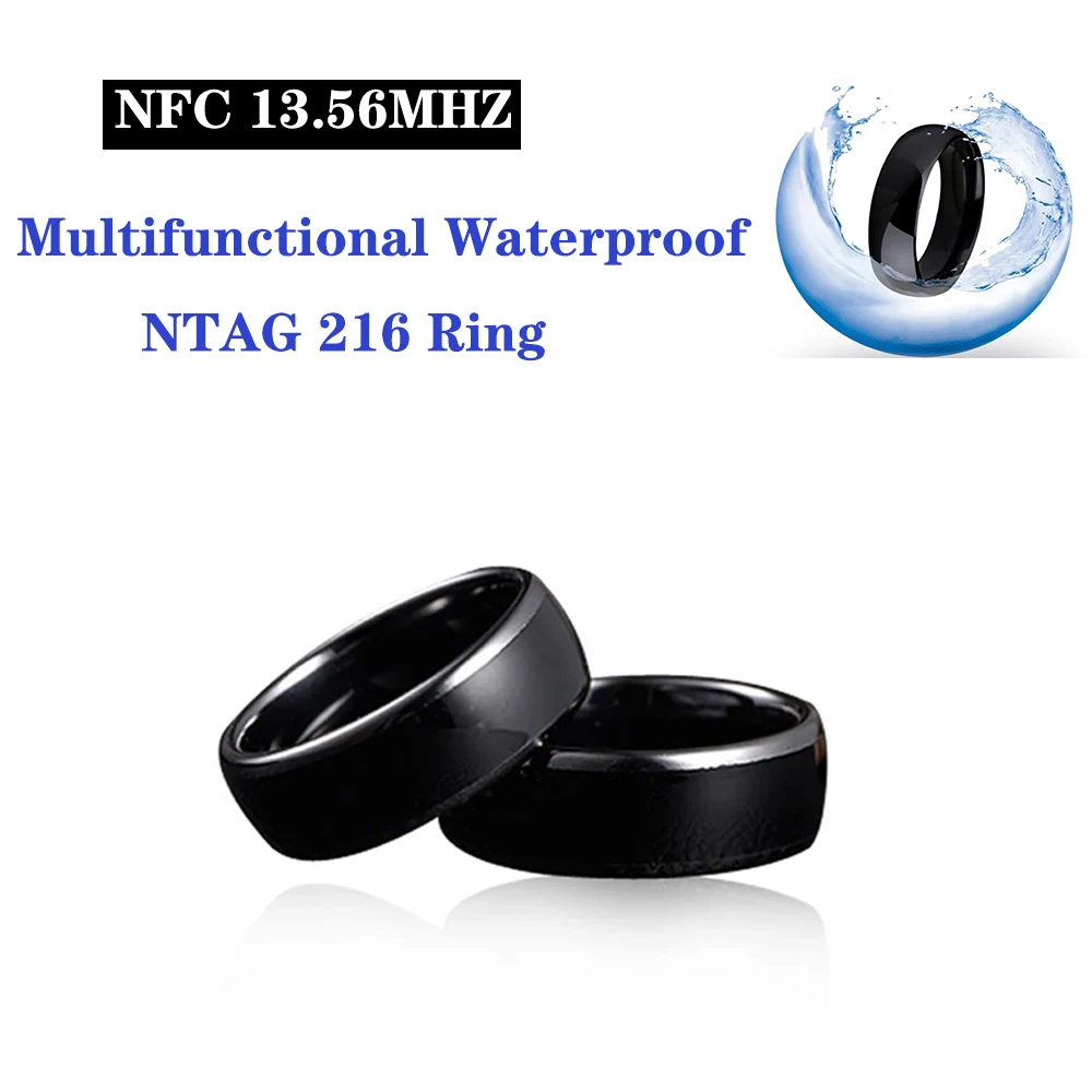 

NTAG 216 Ring 13.56MHZ New Wearable Tag NFC Smart Chip RFID Rewritable Badge Available Amiibo Game Business Card Token Iso14443