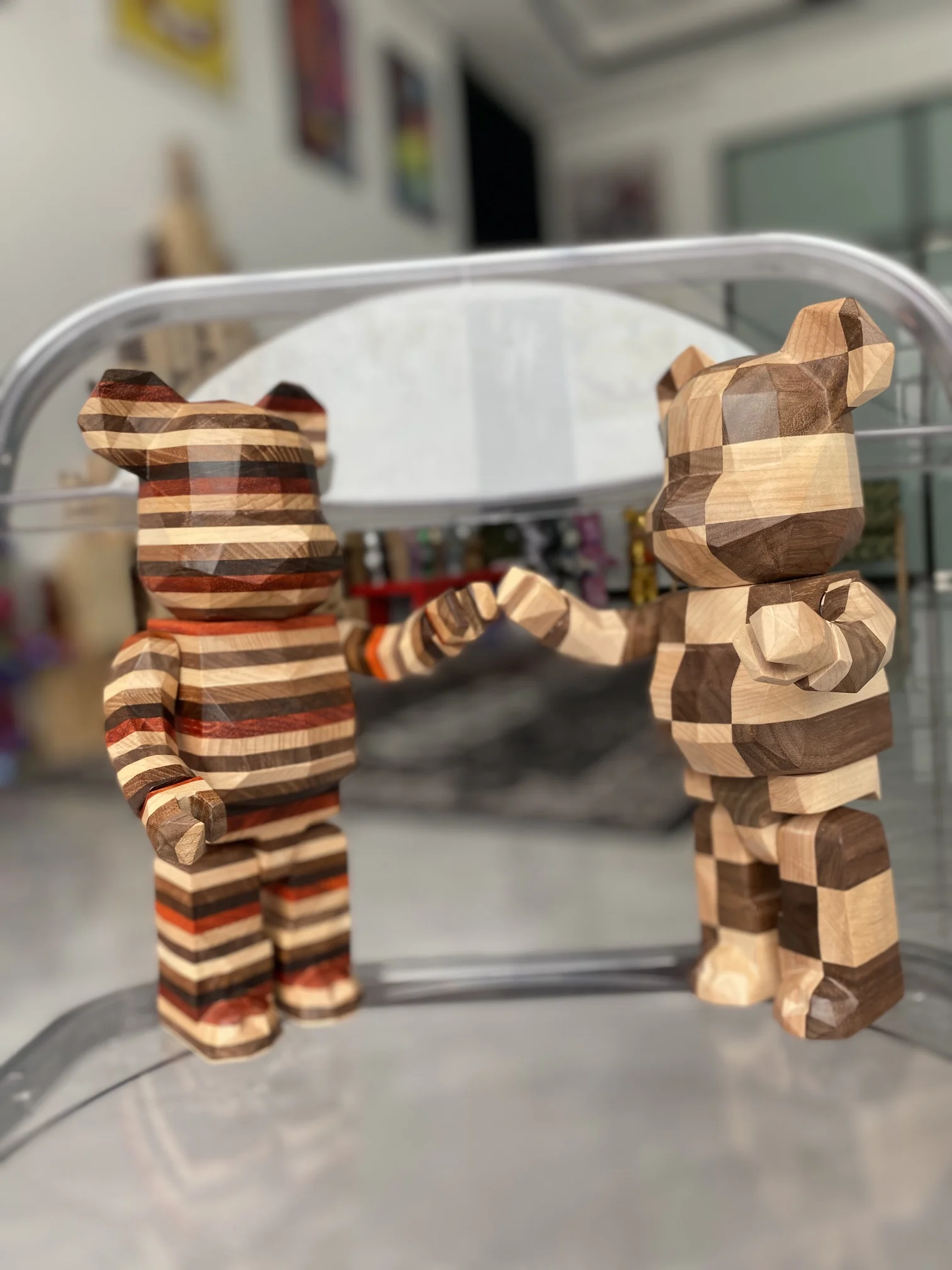 

bearbrick karimoku horizon 400% BE@RBRICK first generation horizon rhombus chess 28cm handmade wooden stitching teddy bear