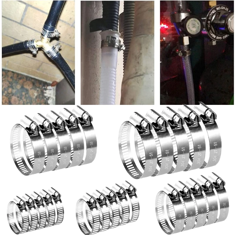 Регулируемые зажимы для шланга из нержавеющей стали, 80 шт., 6-51 мм, 304 дюйма
Регулируемые зажимы для шланга из нержавеющей стали, 80 шт., 6-51 мм, 304 дюйма