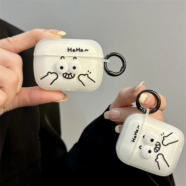 

Cartoon Cute Expression Is Suitable for Airpods1/2 Protective Cover Airpodspro Apple's Third Generation Bluetooth Headset Shell