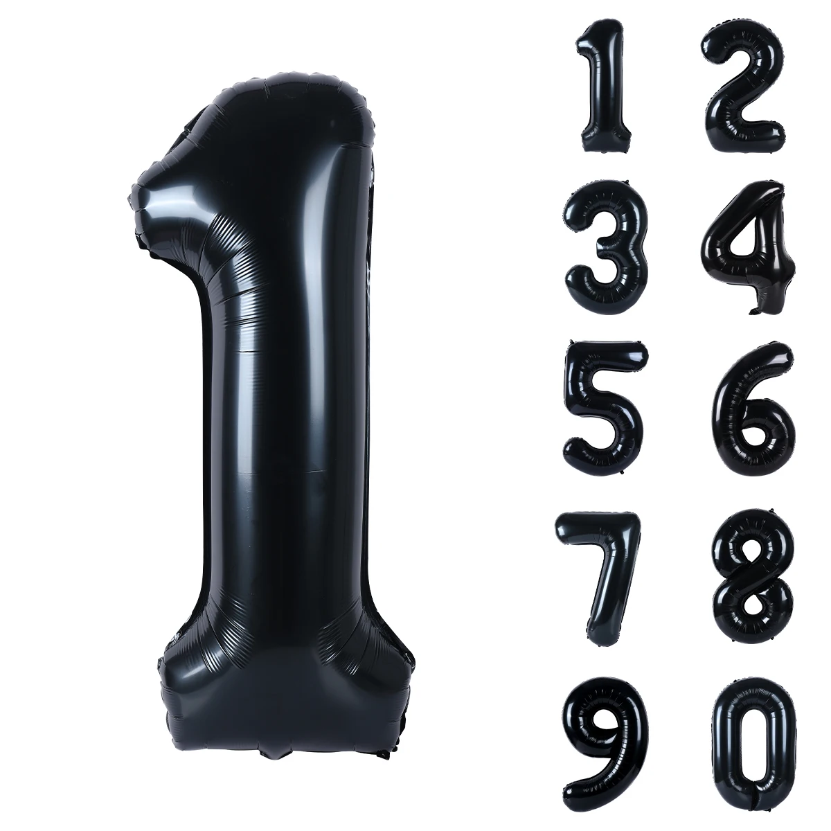 

40inch Giant Black Number 0-9 Helium Foil Balloons Happy Birthday Party Decor Kids Baby Shower Anniversary Supplies Balloon