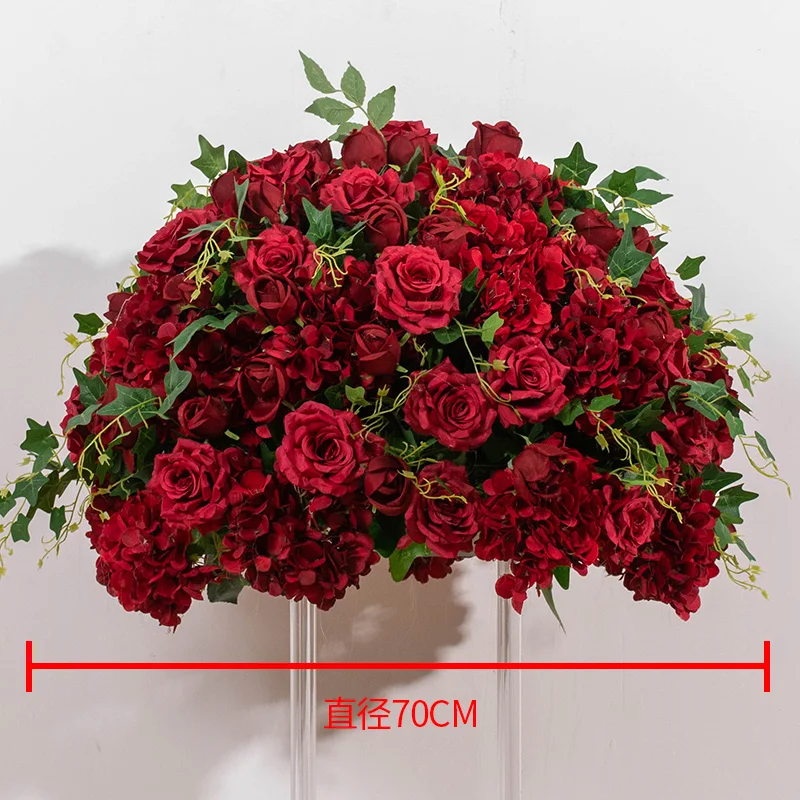 

simulation hydrangea rose ball Western-style wedding table decoration window exhibition hall arrangement flower ball silk flower