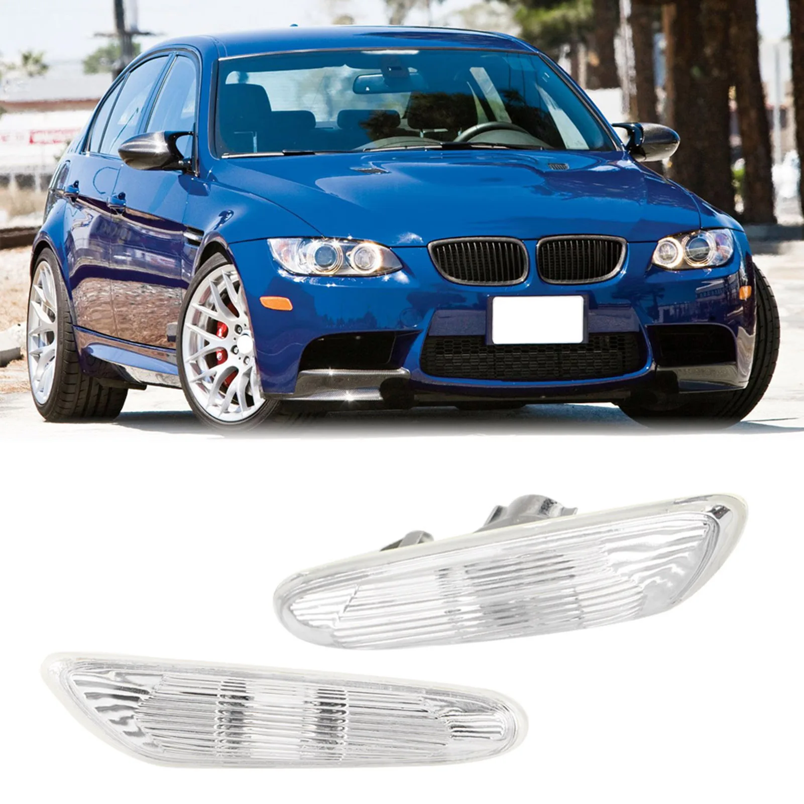 1 Pair of Left and Right Fender Side Marker Turn Signal Light Lamp No Bulb For BMW E90 E91 E92 E93 3 Series 2006-2011
1 Pair of Left and Right Fender Side Marker Turn Signal Light Lamp No Bulb For BMW E90 E91 E92 E93 3 Series 2006-2011