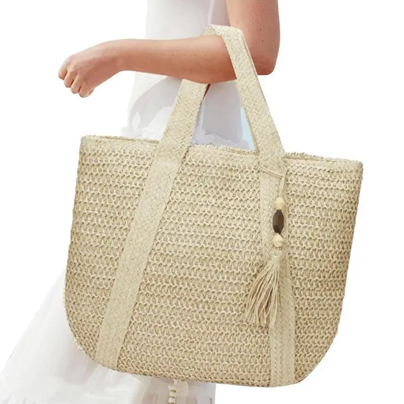 

Straw Bag For Summer Crossbody Handbags Casual Boho Straw Tote Fashion Straw Weaving Bucket Bag For Vacation Travel Summer