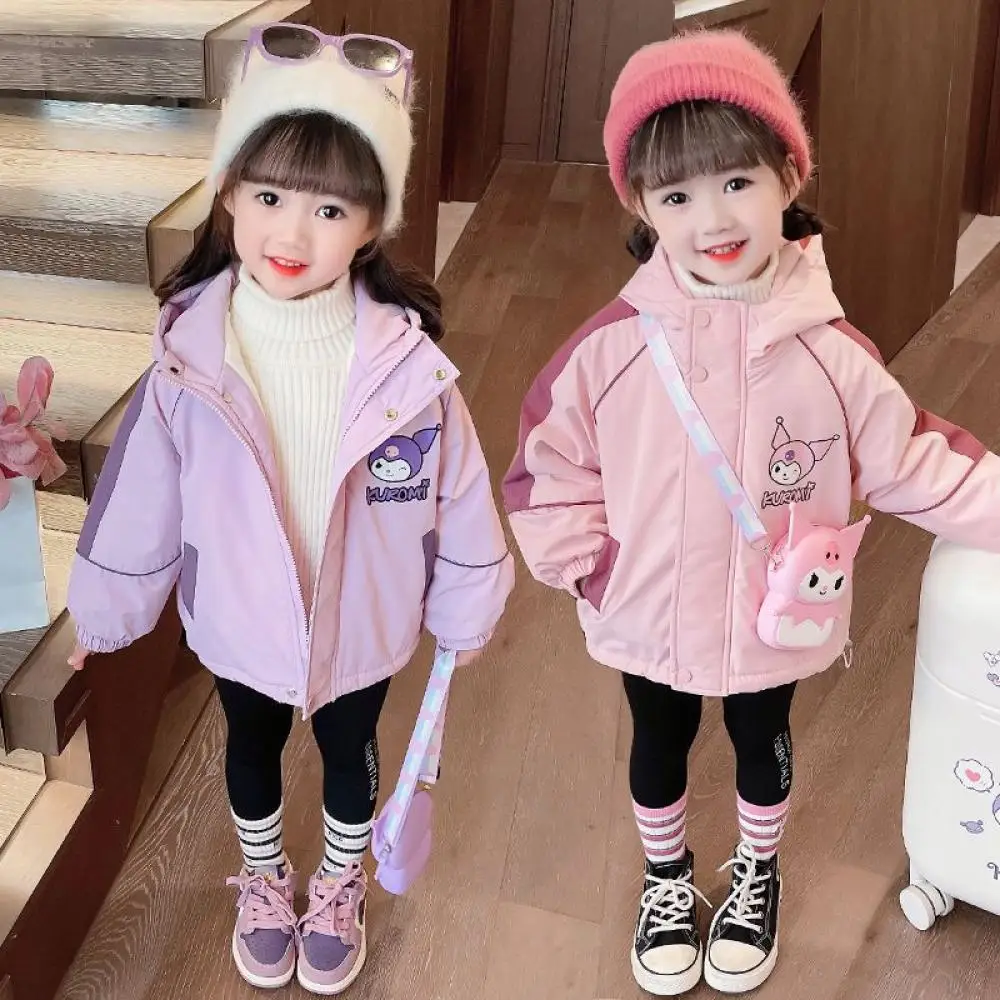 Sanrio Kuromi Girls Fleece Jacket Kids Cartoon Cute Long Sleeve Zipper Jacket Autumn Winter Fashionable Tops Children's Clothing
Sanrio Kuromi Girls Fleece Jacket Kids Cartoon Cute Long Sleeve Zipper Jacket Autumn Winter Fashionable Tops Children's Clothing