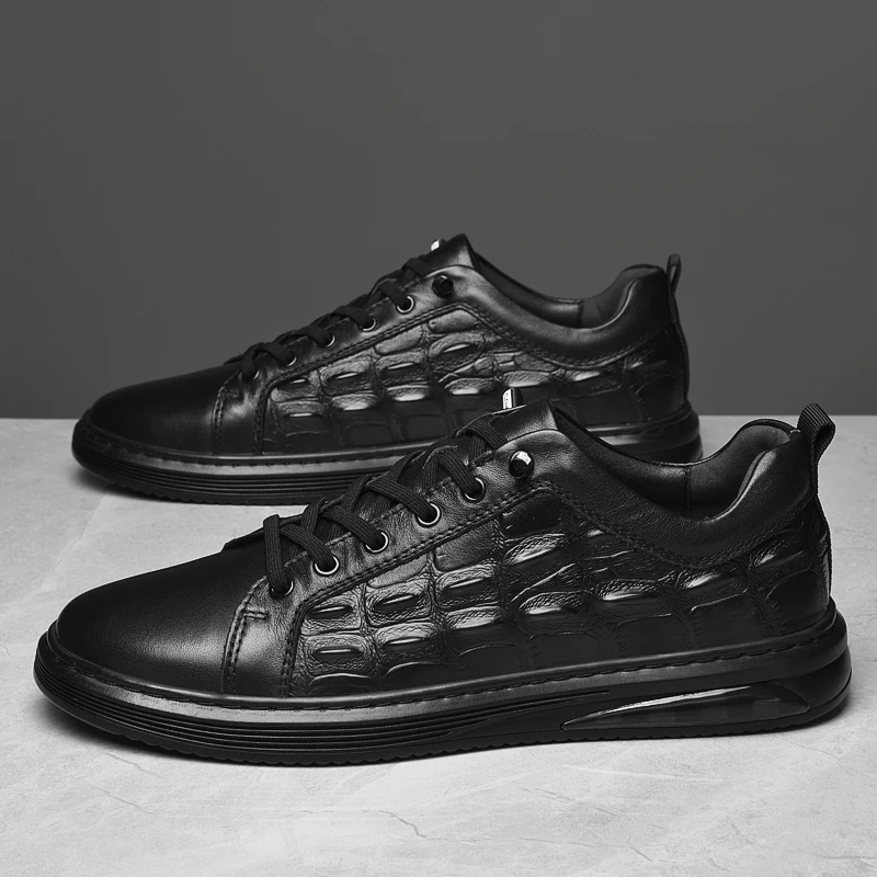 Luxury British Style Mens shoes High Quality Genuine Leather Black Casual shoes Fashion Soft White Sneakers Outdoor Driving Flat
Luxury British Style Mens shoes High Quality Genuine Leather Black Casual shoes Fashion Soft White Sneakers Outdoor Driving Flat