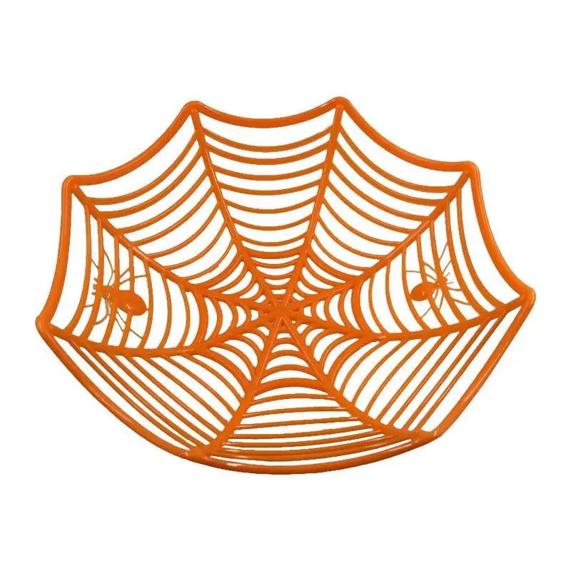 

Halloween Black Spider Web Bowl Fruit Plate Candy Biscuit Basket Trick Or Treat Halloween Party Decoration Supplies Kids Gift