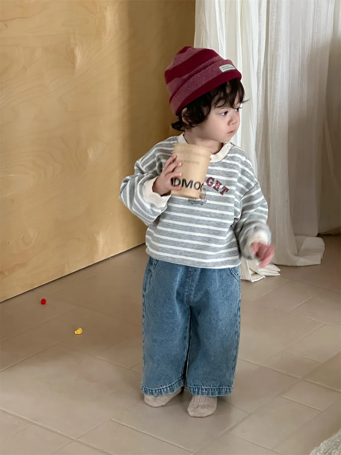 2025 Autumn New Baby Striped Sweatshirt Long Sleeve Infant Girl Cotton Pullover Tops Boys Casual Sweatshirt Toddler Clothes 10 S44a7d12cbf0c4b2383b65bdf8e82825eE