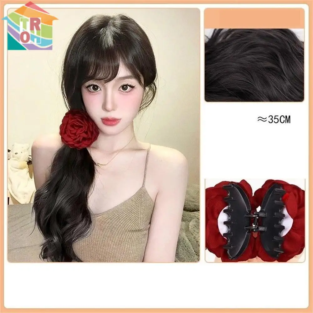 2024 Women Fashion Wigs Wavy Curly Artificial Hair Ponytail Wig Rose Grab Clip Ponytail Wig for Women Side-tied Wig
2024 Women Fashion Wigs Wavy Curly Artificial Hair Ponytail Wig Rose Grab Clip Ponytail Wig for Women Side-tied Wig