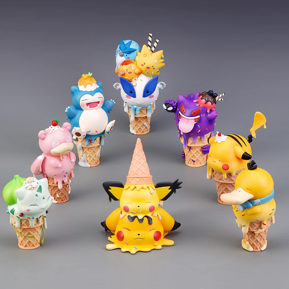 8pcs/Set Pokemon Pikachu Snorlax Slowpoke Eevee 9cm Vaporeon Ice Cream Series Figures Gengar Bulbasaur Action Cartoon Model Toy
8pcs/Set Pokemon Pikachu Snorlax Slowpoke Eevee 9cm Vaporeon Ice Cream Series Figures Gengar Bulbasaur Action Cartoon Model Toy