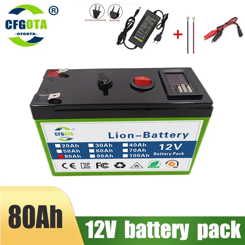 12V 80Ah Lithium Battery Pack,For Electric Boats,LED Lighting, Remote Control Toys, Inverse Tricycles 18650 Li-ion Battery
12V 80Ah Lithium Battery Pack,For Electric Boats,LED Lighting, Remote Control Toys, Inverse Tricycles 18650 Li-ion Battery