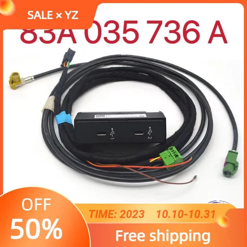Original For Audi Q3 F3 Audio CarPlay AMI Type-C & Type-C Music Smartphone Interface AUX Plug Cable wire Harness 83A 035 736 A
Original For Audi Q3 F3 Audio CarPlay AMI Type-C & Type-C Music Smartphone Interface AUX Plug Cable wire Harness 83A 035 736 A