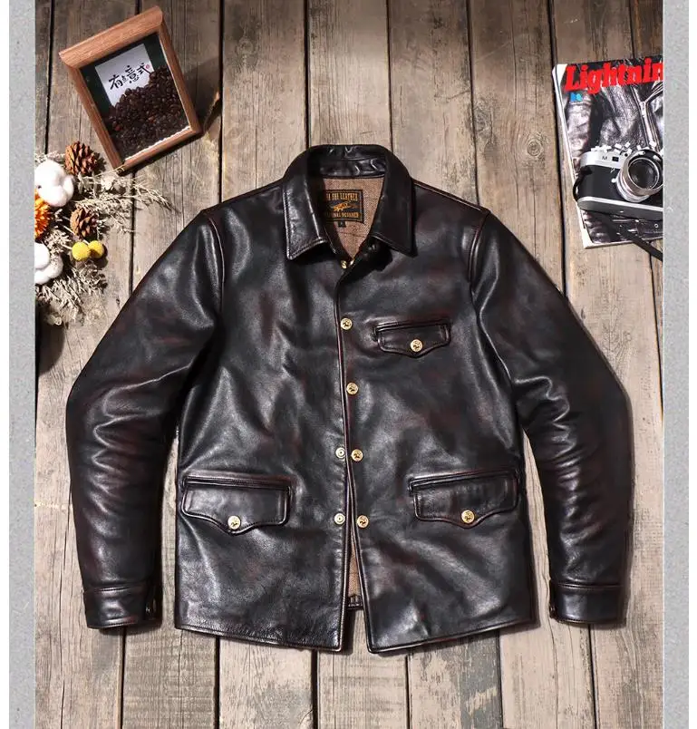 Free shipping.Classic Worker leather jacket.Luxury 1.3mm tea core Horsehide coat.Mens Vintage casual leather cloth.quality
Free shipping.Classic Worker leather jacket.Luxury 1.3mm tea core Horsehide coat.Mens Vintage casual leather cloth.quality