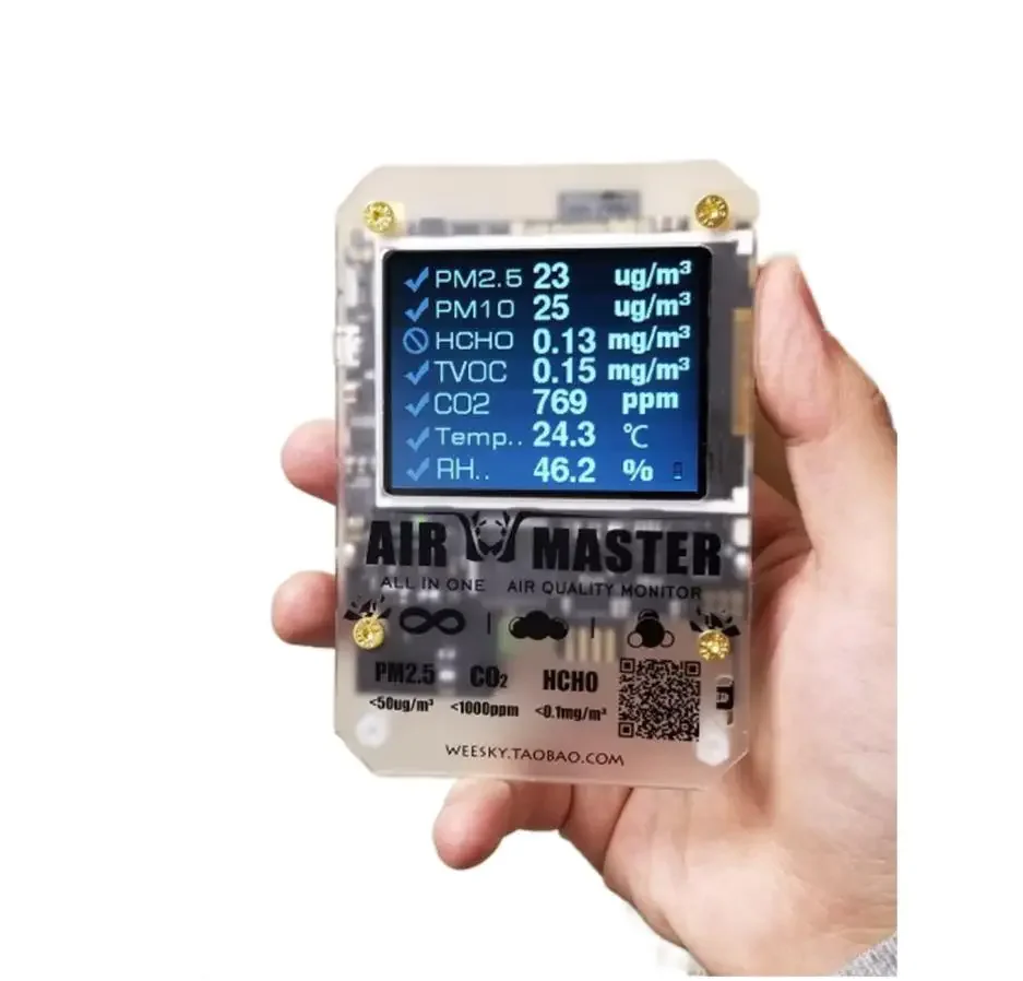 Детектор формальдегида AM7p Air Master, оригинальный лазерный тестер PM2.5 с датчиком качества воздуха 2-fe5 + V4 AM7 Plus
Детектор формальдегида AM7p Air Master, оригинальный лазерный тестер PM2.5 с датчиком качества воздуха 2-fe5 + V4 AM7 Plus