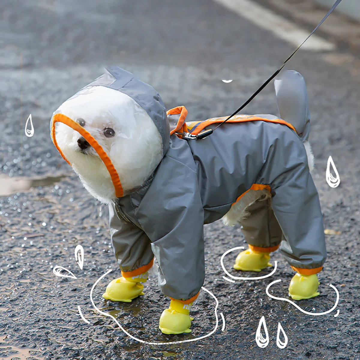 Dog Raincoats Contrast Frosted Transparent Small Dog Pet Summer Clothing Pets Rain Coat Waterproof Jacket Fashion Puppy Clothes
Dog Raincoats Contrast Frosted Transparent Small Dog Pet Summer Clothing Pets Rain Coat Waterproof Jacket Fashion Puppy Clothes