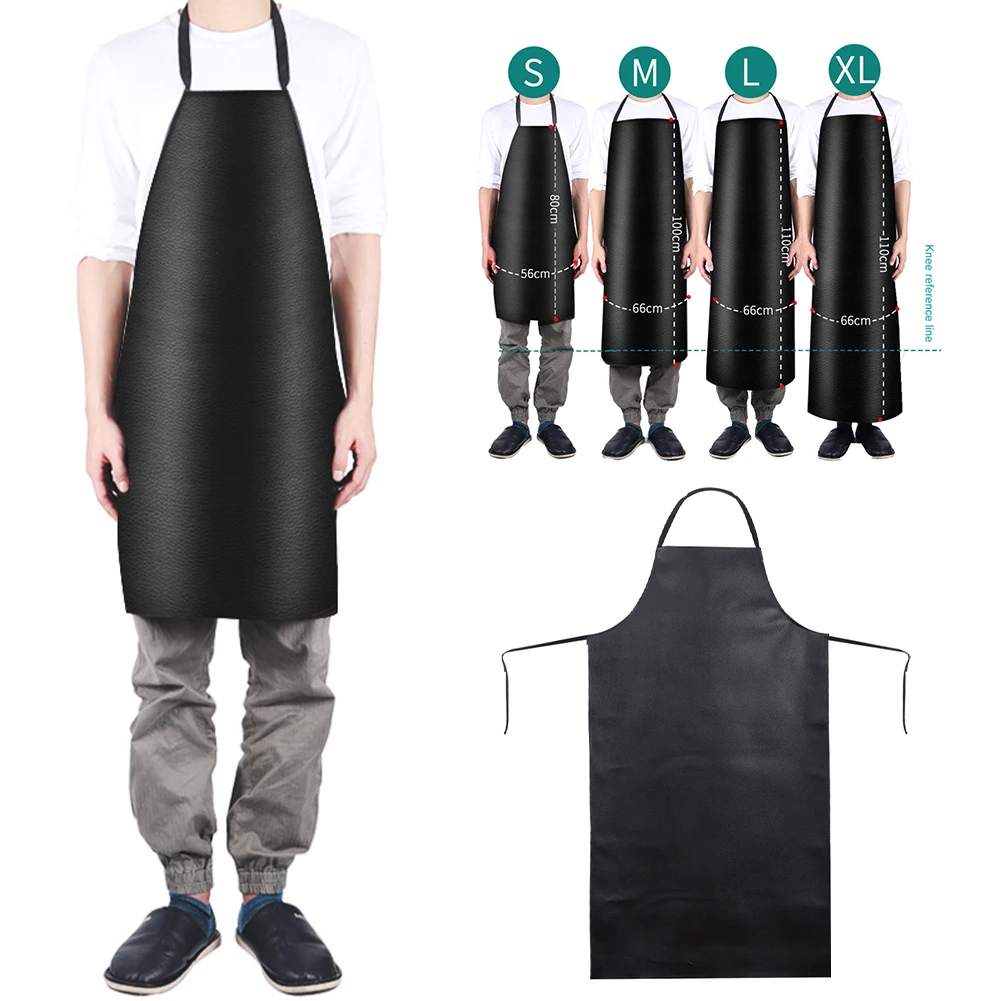 Aprons Waterproof And Oil-proof Leather Apron PU Bib Kitchen Men and Women's Household Dirt-Resistant Work Clothes For Slaughter
Aprons Waterproof And Oil-proof Leather Apron PU Bib Kitchen Men and Women's Household Dirt-Resistant Work Clothes For Slaughter
