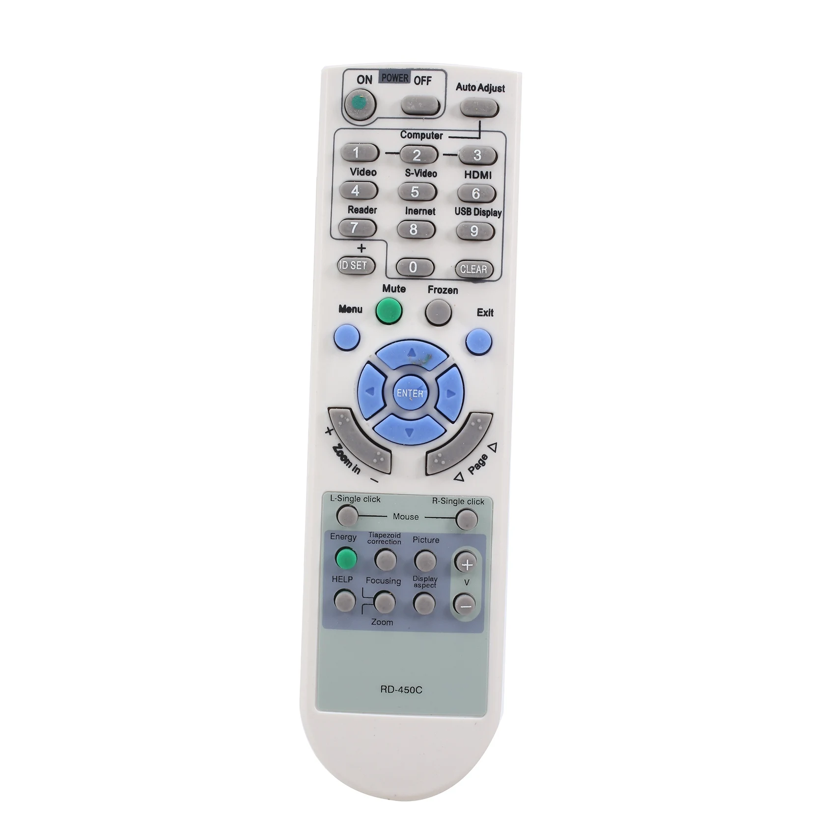RD-450C Remote Control Replace for NEC Projector NP100 NP110 NP115 NP1200 NP210 NP215 NP216 NP2200 NP300+ NP305 NP310
RD-450C Remote Control Replace for NEC Projector NP100 NP110 NP115 NP1200 NP210 NP215 NP216 NP2200 NP300+ NP305 NP310