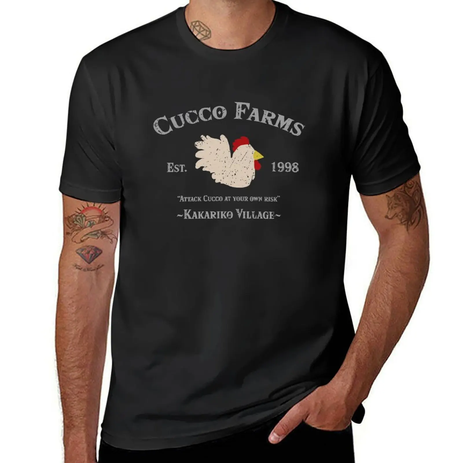 

Cucco Farms T-Shirt blacks customs new edition anime clothes mens plain t shirts