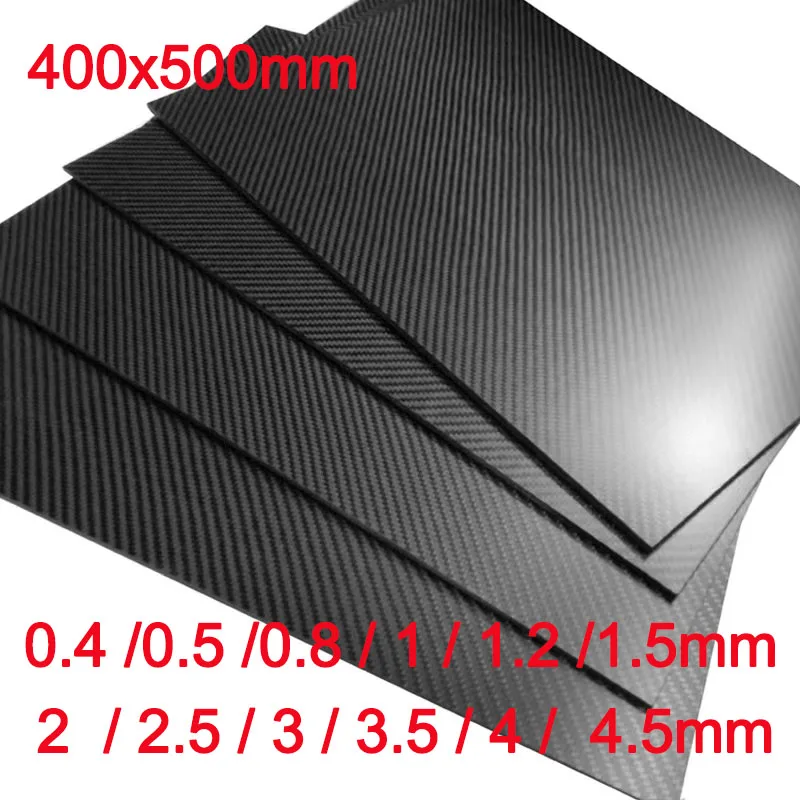 400x500mm Thickness0.4/0.5/0.8/1/1.2/1.5 /2 /2.5 /3/3.5/4/4.5mmFull 3K Carbon Fiber Plate Board Sheet For RC Model Plain Twill 
400x500mm Thickness0.4/0.5/0.8/1/1.2/1.5 /2 /2.5 /3/3.5/4/4.5mmFull 3K Carbon Fiber Plate Board Sheet For RC Model Plain Twill