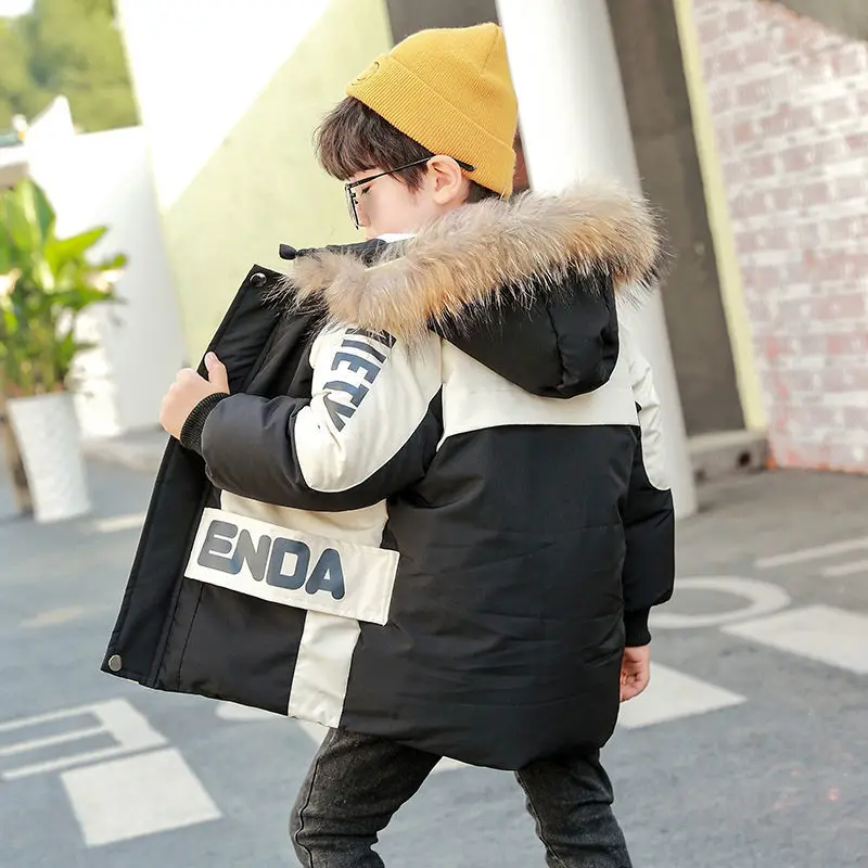 New Winter Boys Jacket Fur Collar Hooded Cotton Plus Velvet Thicken Keep Warm Baby Coat Birthday Gift 2-8 Years Old Kids Clothes
New Winter Boys Jacket Fur Collar Hooded Cotton Plus Velvet Thicken Keep Warm Baby Coat Birthday Gift 2-8 Years Old Kids Clothes