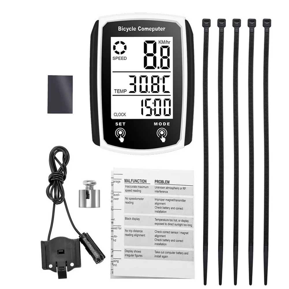 Waterproof Bicycle Wired Speedometer Bike LCD Computer Speed Odometer English Backlight Bike Computer Cycling Parts 60x45x20mm
Waterproof Bicycle Wired Speedometer Bike LCD Computer Speed Odometer English Backlight Bike Computer Cycling Parts 60x45x20mm