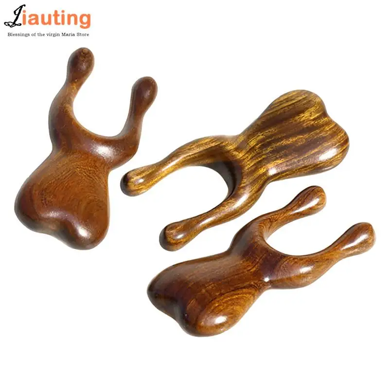 

1PC Golden Sandalwood Facial Massage Comb Wooden Handle Sandalwood Eye Nose Massage Acupuncture Point Massager Body Massager