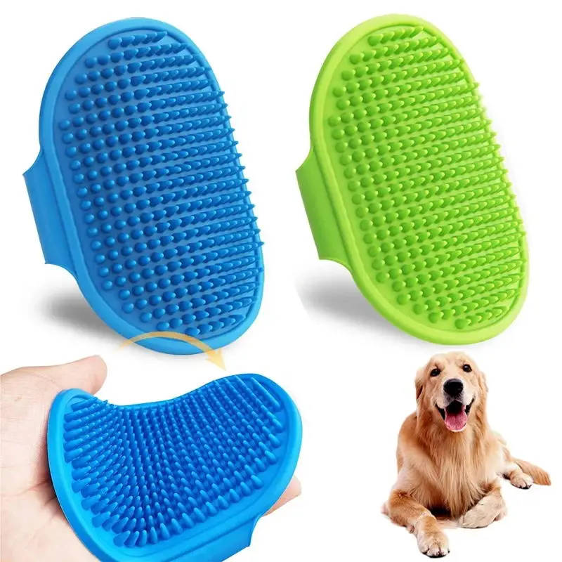 

Pet Cleaning Brush Dog Cats Bath Massage Gloves Comb Hair Remover Grooming Soft Rubber Cleaning Tool Pets Washing Supplies