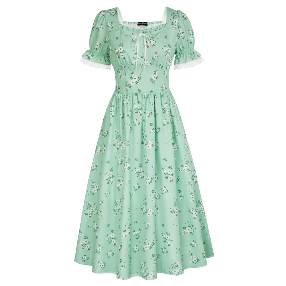 SD Women Summer Victorian Square Neck Floral Dress Cottagecore Dress With Pockets Renaissance Party Short Sleeve Maxi Dresses
SD Women Summer Victorian Square Neck Floral Dress Cottagecore Dress With Pockets Renaissance Party Short Sleeve Maxi Dresses