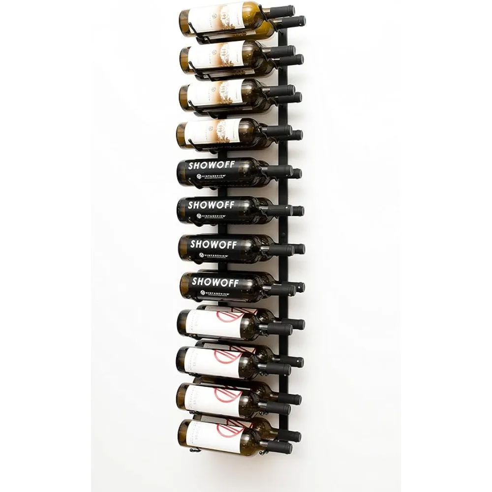 

Label Forward Wine Storage - Space Saving Wine Rack With 24 Bottle Storage Capacity (Matte Black) Wines Shelves Home Bar Shelf