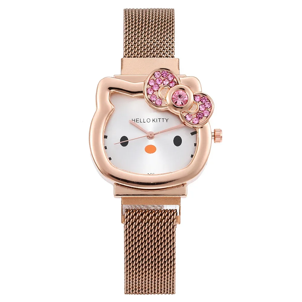 New Kawaii Hello kitty Silver Gold Children's Mesh Watch Student Cartoon for Girls Quartz Watch Magnet Watch gift
New Kawaii Hello kitty Silver Gold Children's Mesh Watch Student Cartoon for Girls Quartz Watch Magnet Watch gift