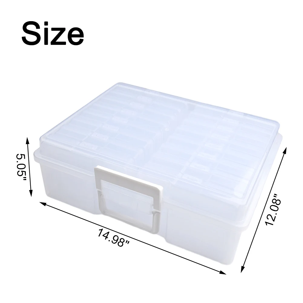 1pcs Photo Storage Box 16 Boxes Cases Wi/ Buckle Durable Large Sorting Tool Transparent Universal Wi/ A Handle
1pcs Photo Storage Box 16 Boxes Cases Wi/ Buckle Durable Large Sorting Tool Transparent Universal Wi/ A Handle