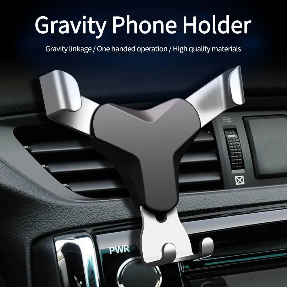 

Gravity Car Holder Auto Air Vent Mount Clip Bracket Cell Holder No Magnetic GPS Mobile Phone Stand for IPhone 13 Xiaomi Samsung