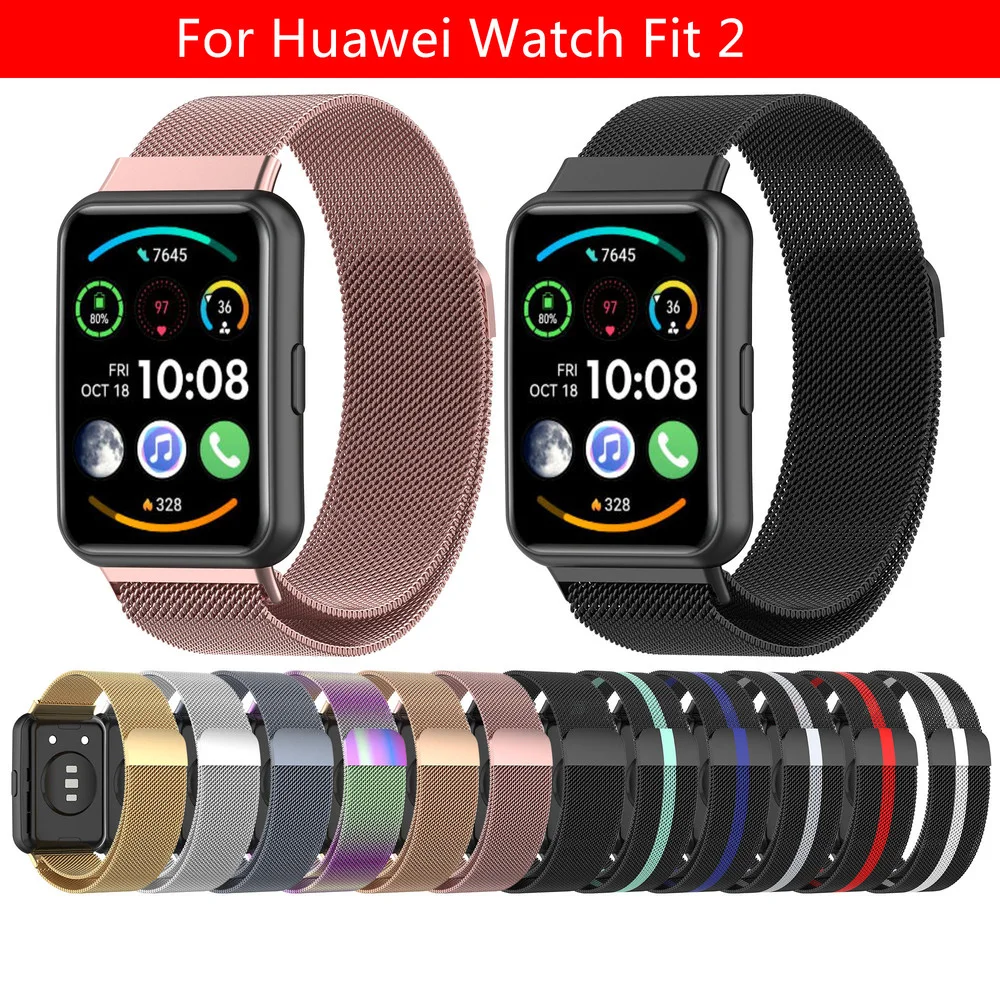Band For Huawei Watch FIT 2 Strap Magnetic Loop stainless steel watchband metal bracelet for Huawei Watch fit 2 Accessories 
Band For Huawei Watch FIT 2 Strap Magnetic Loop stainless steel watchband metal bracelet for Huawei Watch fit 2 Accessories