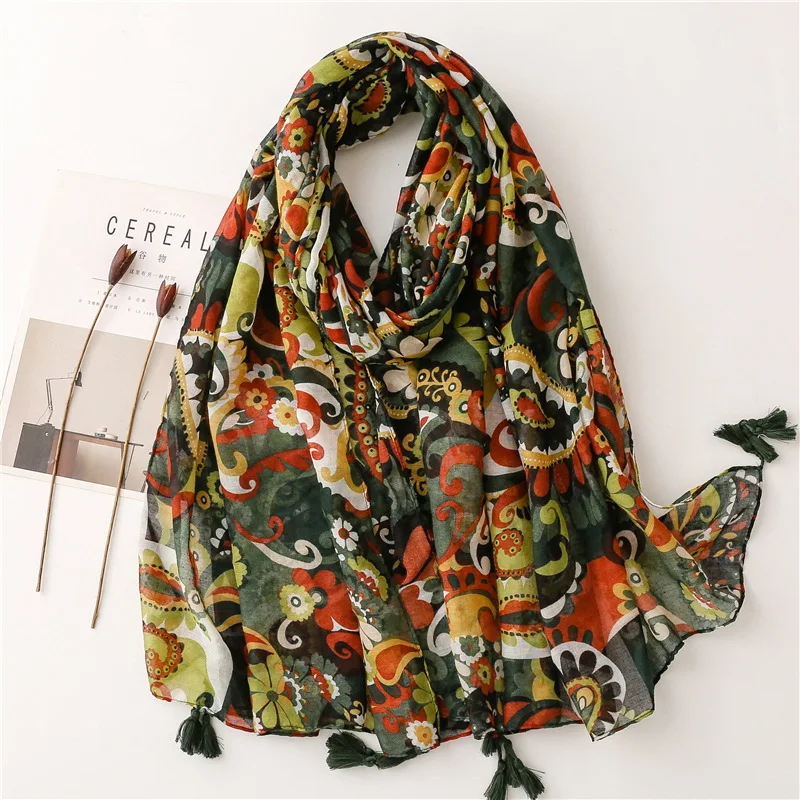 Autumn Fashion Lovely Cashew Floral Tassel Viscose Shawl Scarf Lady High Quality Soft Wrap Pashmina Stole Muslim Hijab 180*90Cm
Autumn Fashion Lovely Cashew Floral Tassel Viscose Shawl Scarf Lady High Quality Soft Wrap Pashmina Stole Muslim Hijab 180*90Cm