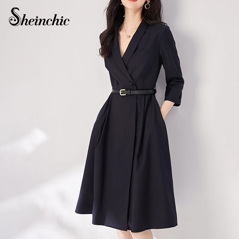 Korean Fashion Dresses for Women Simple Elegant Sahes Long Sleeve Midi Dress 2023 Autumn Luxury Designer Y2k Clothes
Korean Fashion Dresses for Women Simple Elegant Sahes Long Sleeve Midi Dress 2023 Autumn Luxury Designer Y2k Clothes