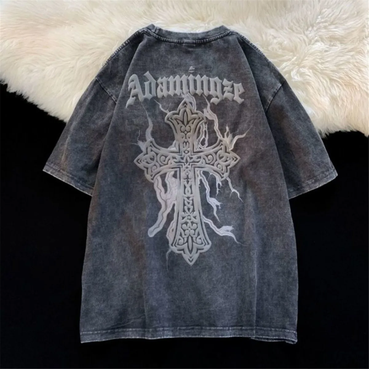 Cool Cotton Cross Print Clothing Men Gothic High Street T Shirt Funny Tops Tee Casual Summer Hip Hop Ulzzang Tshirt Streetwear
Cool Cotton Cross Print Clothing Men Gothic High Street T Shirt Funny Tops Tee Casual Summer Hip Hop Ulzzang Tshirt Streetwear