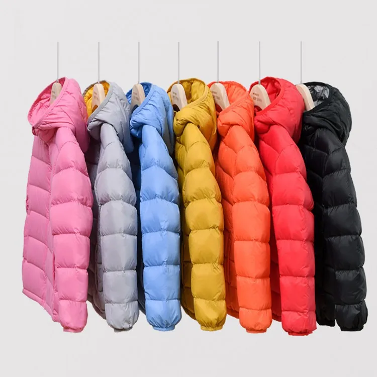 

High Quality Kids Duck Down Jackets 2023 New Ultra Light Hooded Winter Coats for Boys Girls Portable Windproof Puffy Parkas 14T